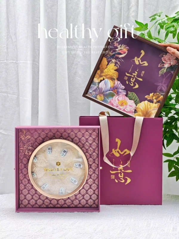 As-You-Wish Bird’s Nest Gift Set (Purple Wooden-Frame Box & Carry Bag) (1kg)